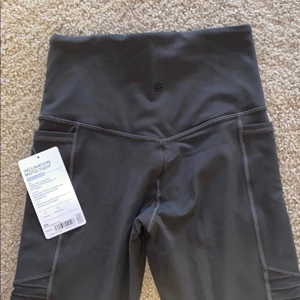 Athleta Inclination Moto Tight - Arbor Olive